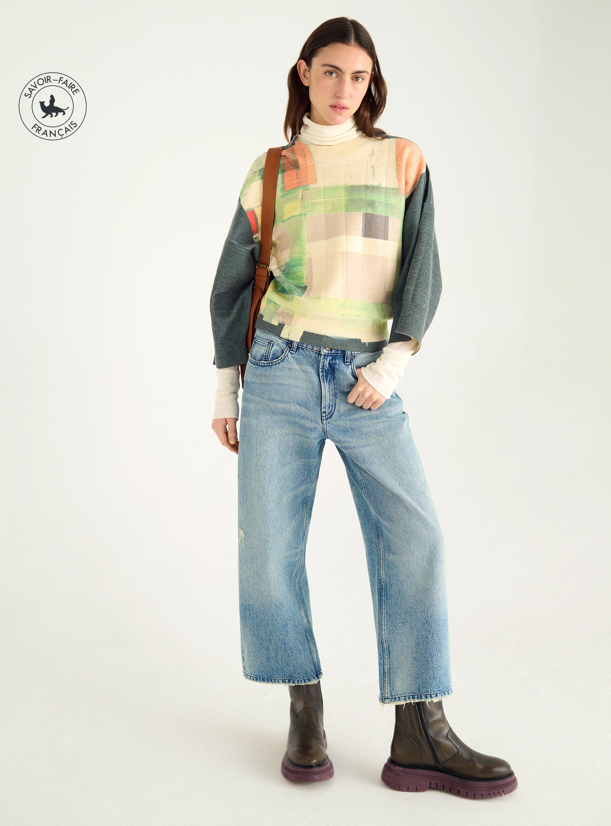 Sublimierter technischer Strickpullover