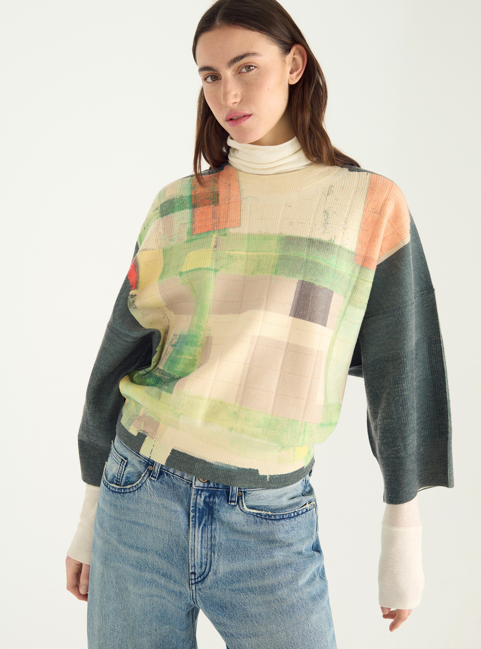 Sublimierter technischer Strickpullover