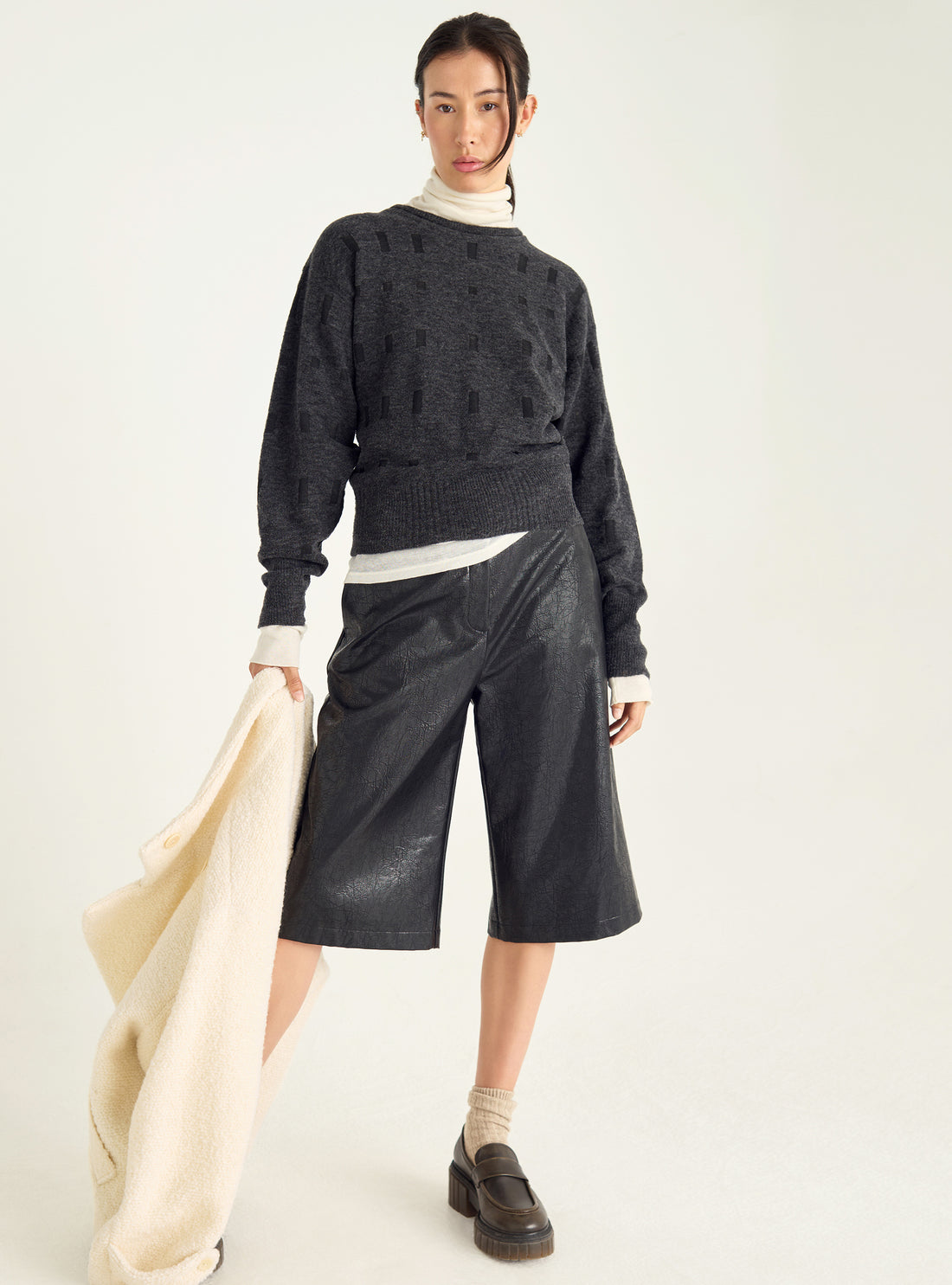 Jacquard-Pullover mit Grafik