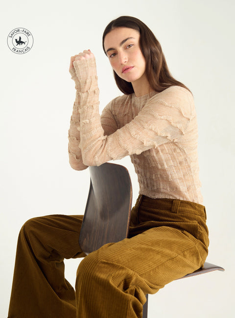 Pull en maille dentelle Cotélac 