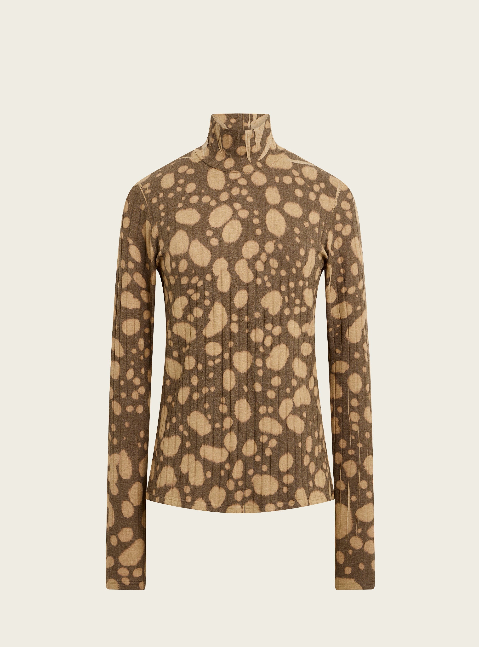 T-shirt col montant en maille plissée Cotélac 