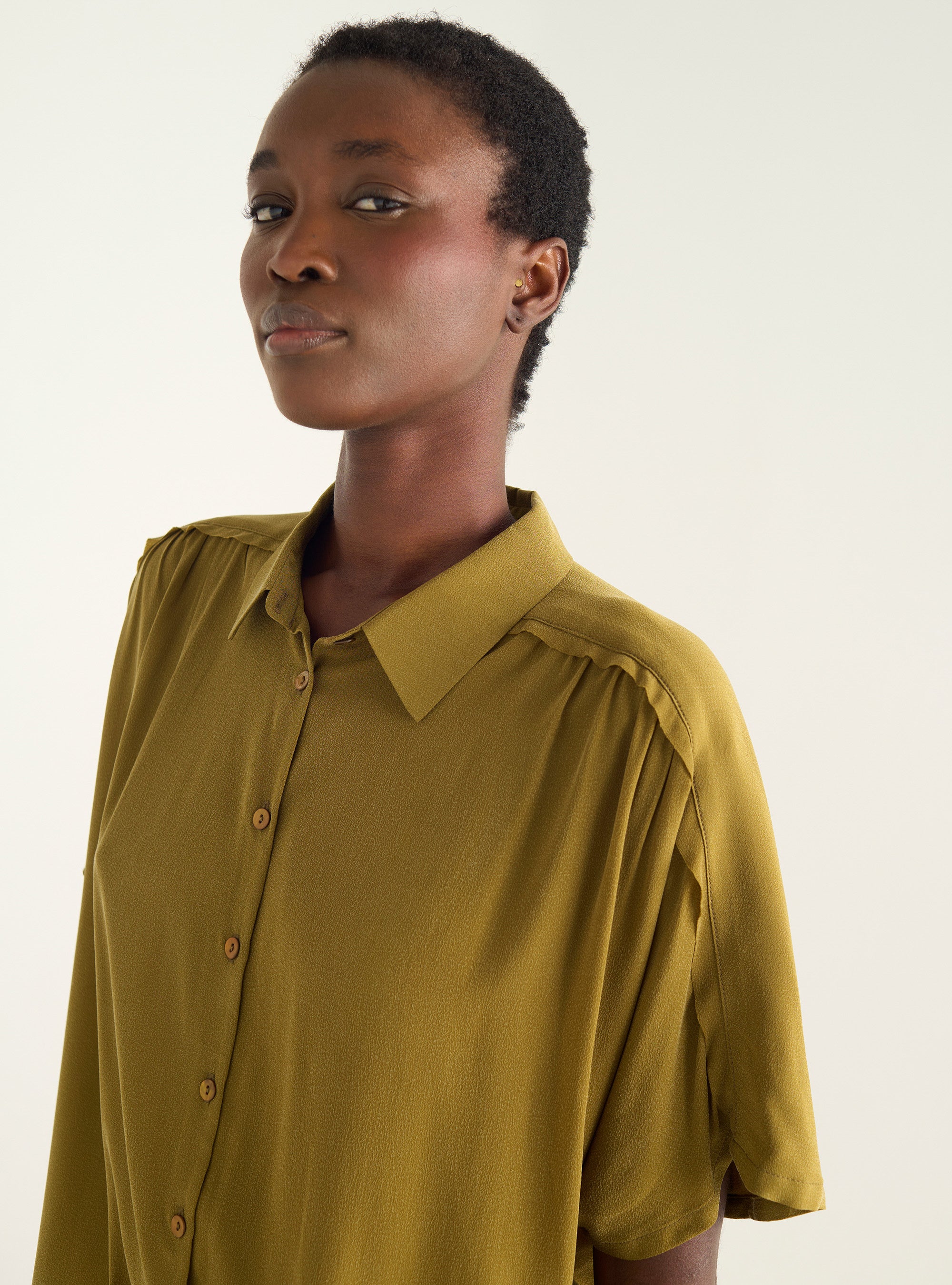 Chemise ample en cupro
