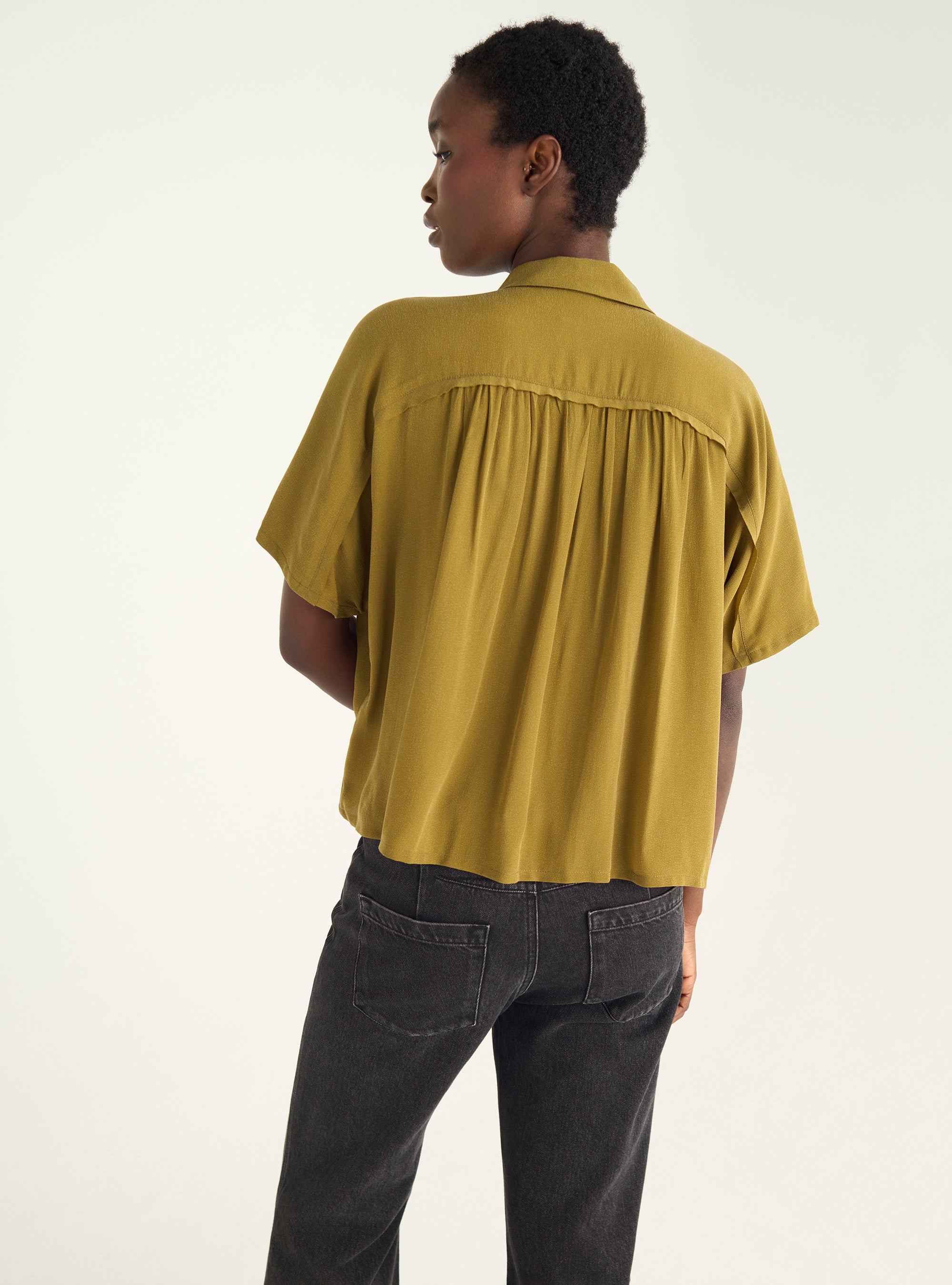 Chemise ample en cupro