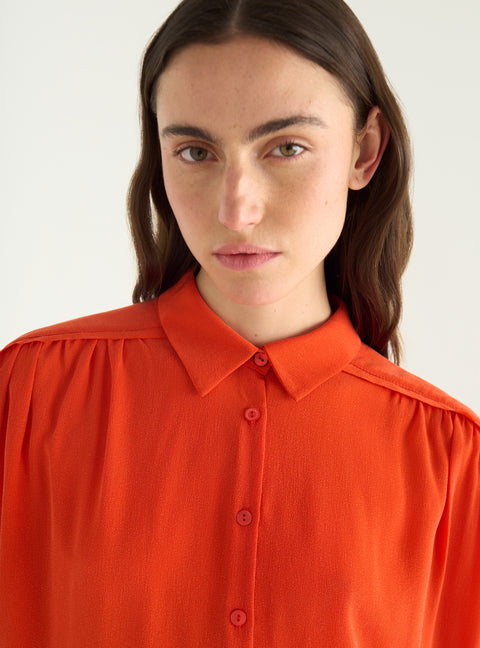 Loose cupro shirt