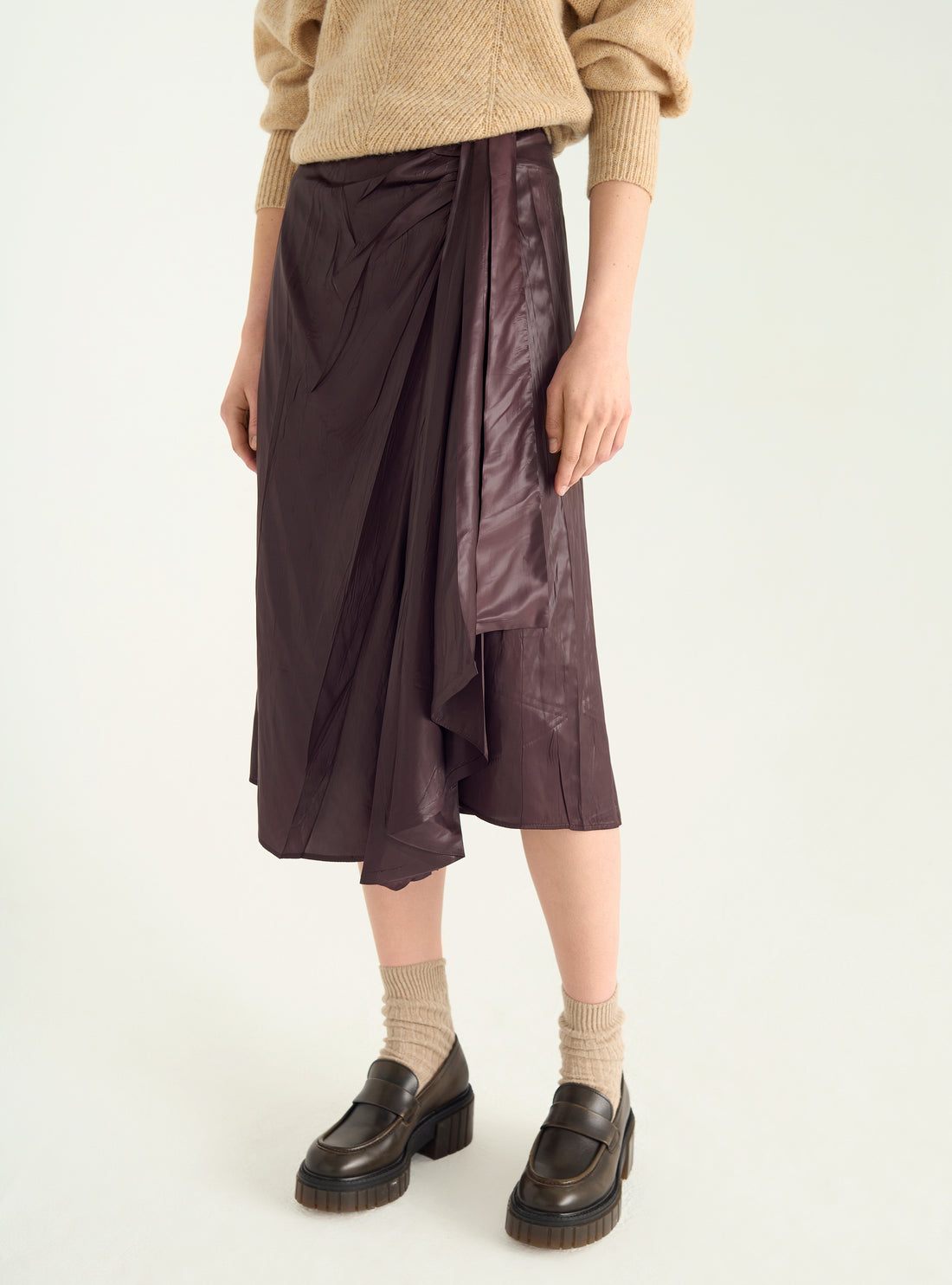 Faltenrock aus Satin