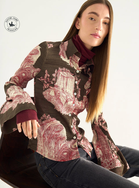 Chemise ajustée bouillonné Cotélac 