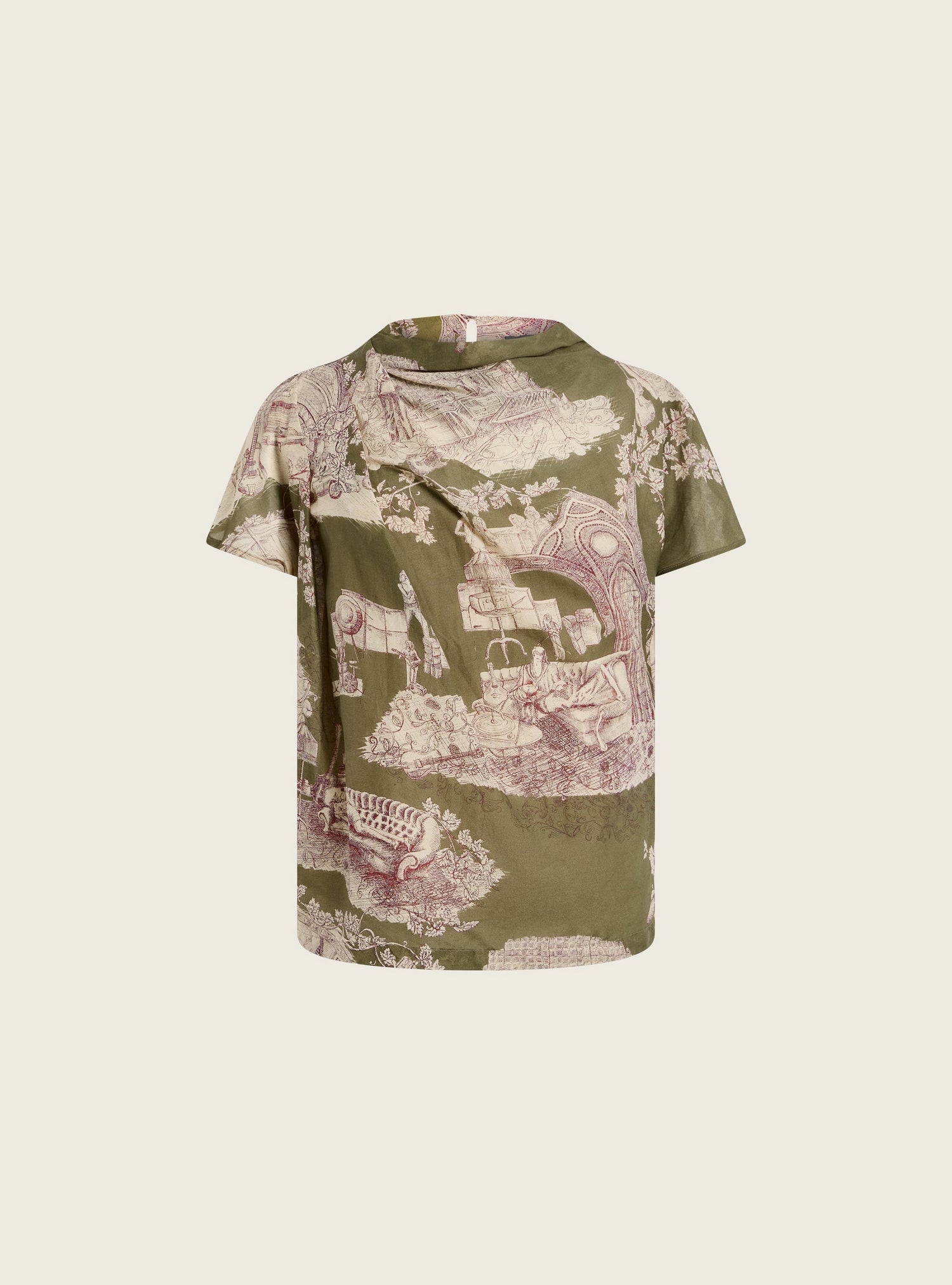 Blouse drapée en voile coton/soie Cotélac 