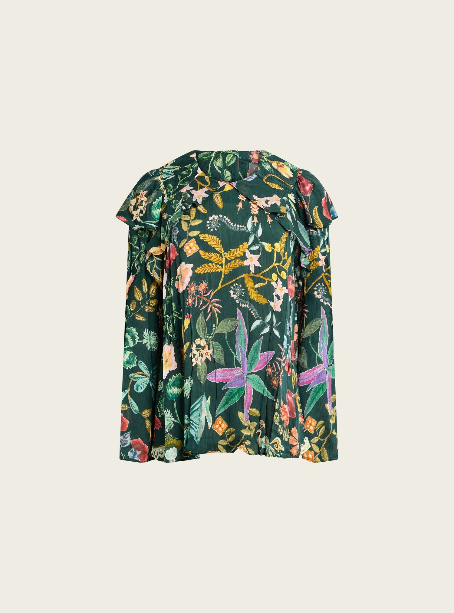 Blouse imprimée à volants Cotélac 