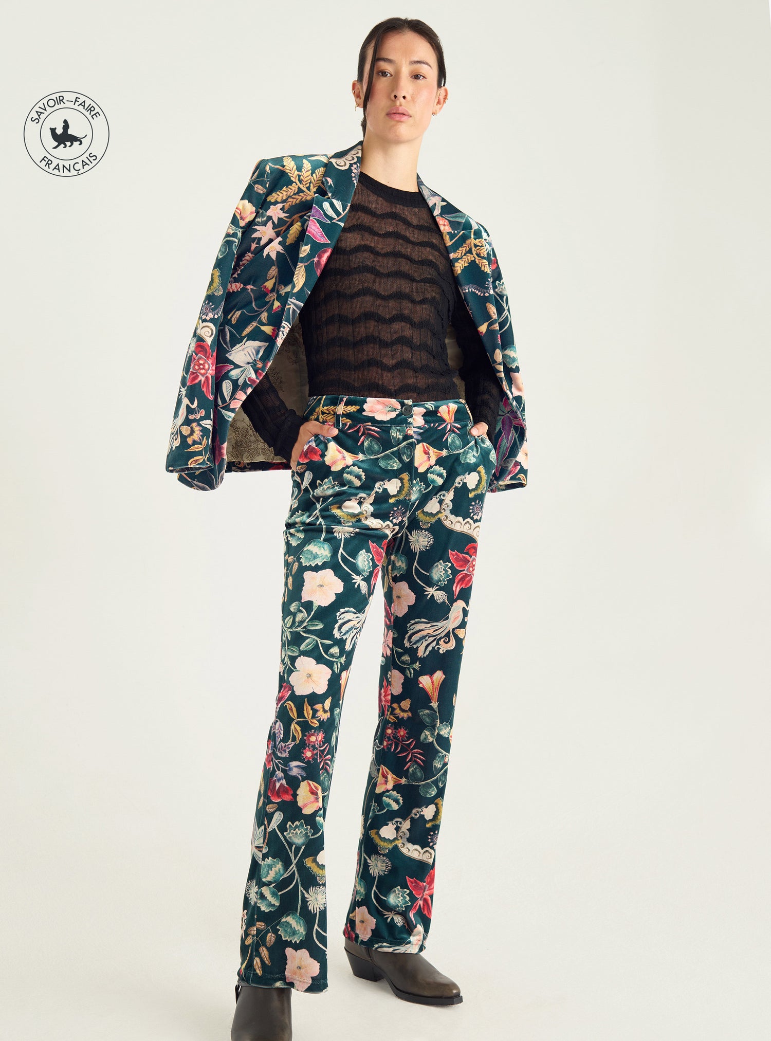 Bedruckte Samthose