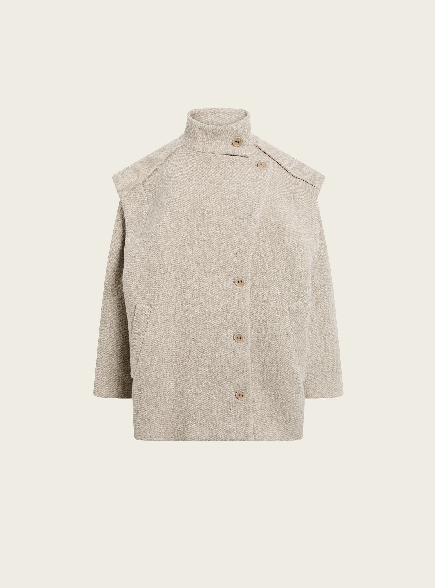 Manteau structuré en laine et lin Cotélac 