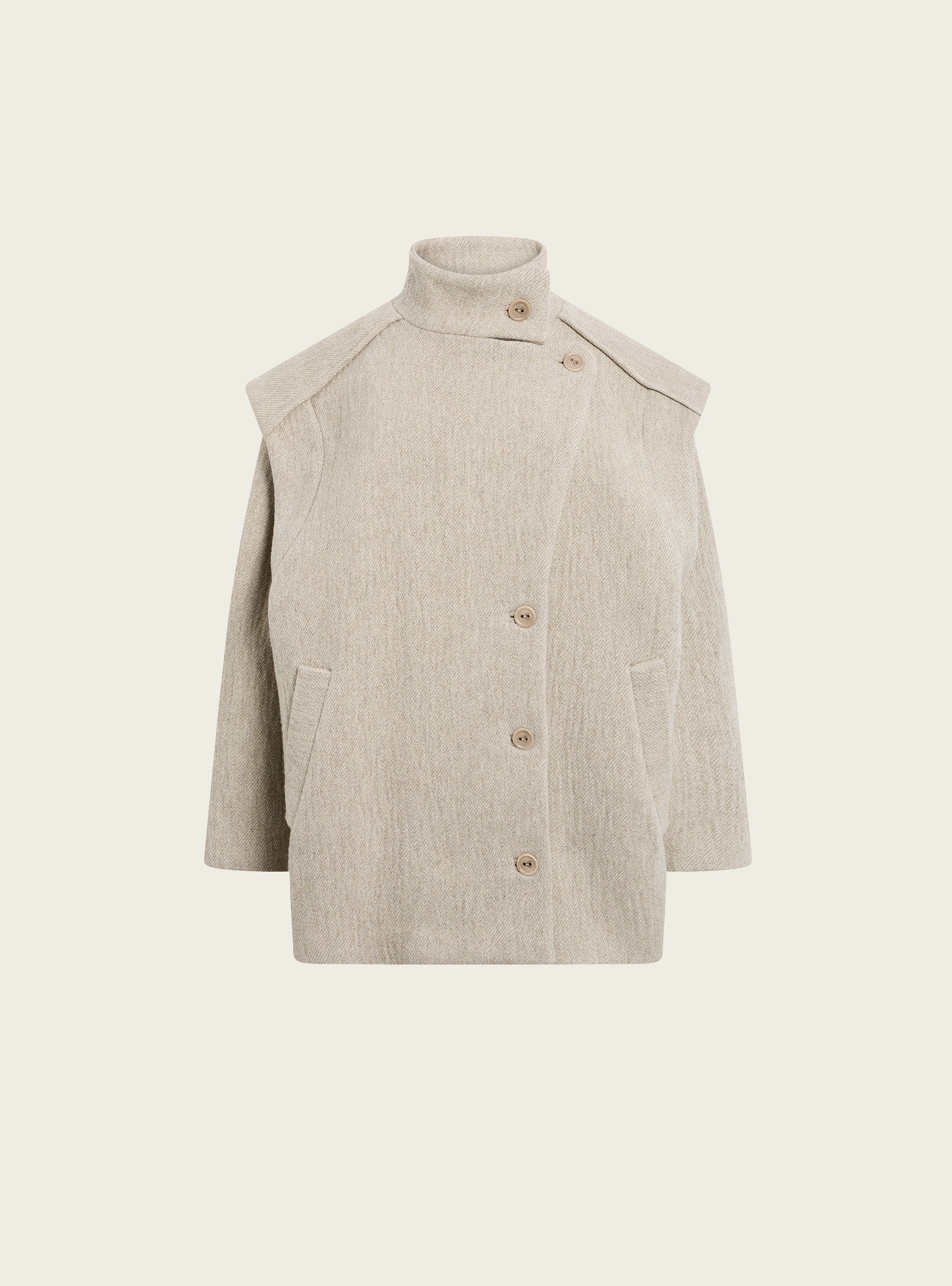 Manteau structuré en laine et lin Cotélac 