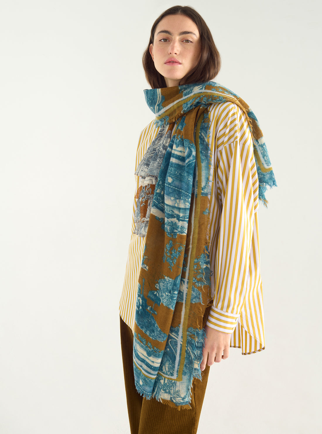 Foulard en laine imprimé