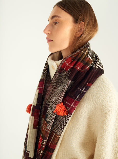 Écharpe jacquard colorée