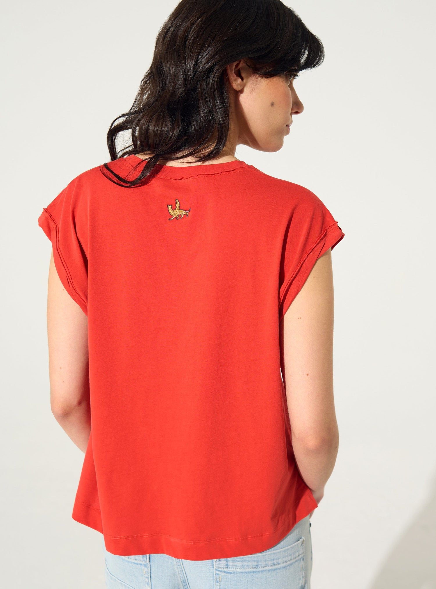 Rotes Tanktop aus Bio-Baumwolle