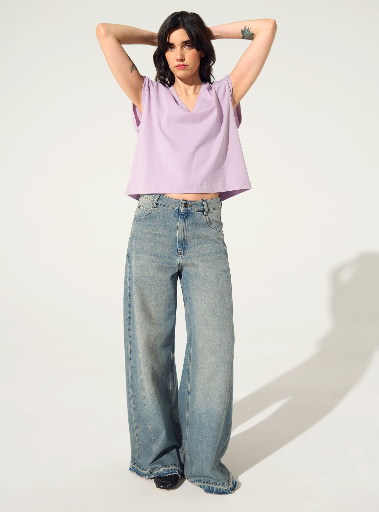 Débardeur en coton biologique violet