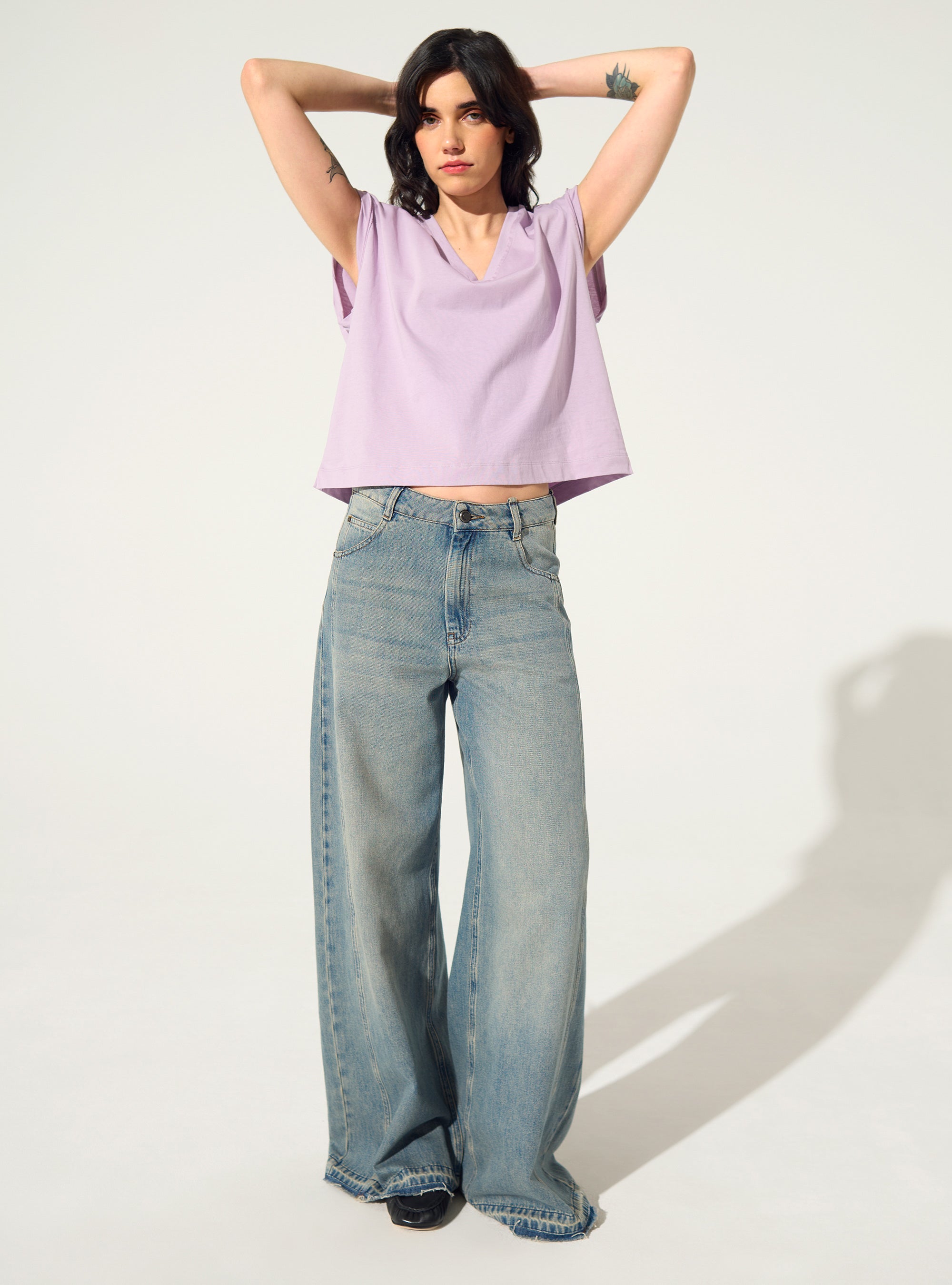 Débardeur en coton biologique violet