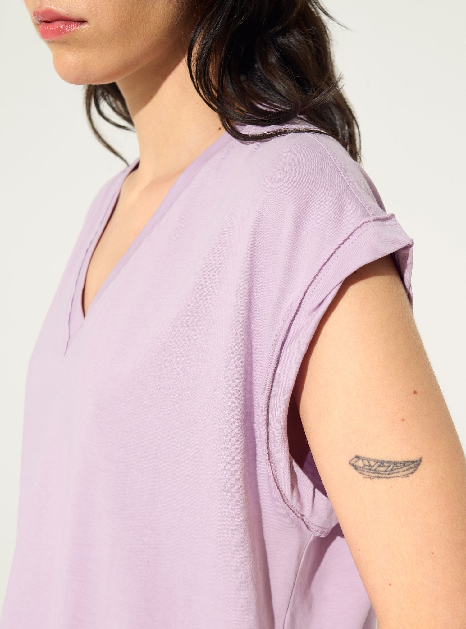 Débardeur en coton biologique violet