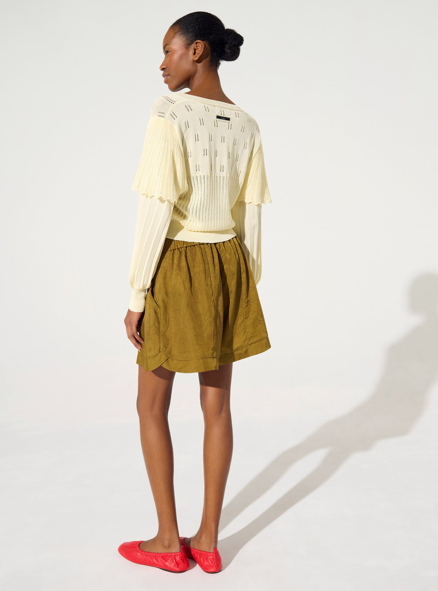 Short en cupro bronze