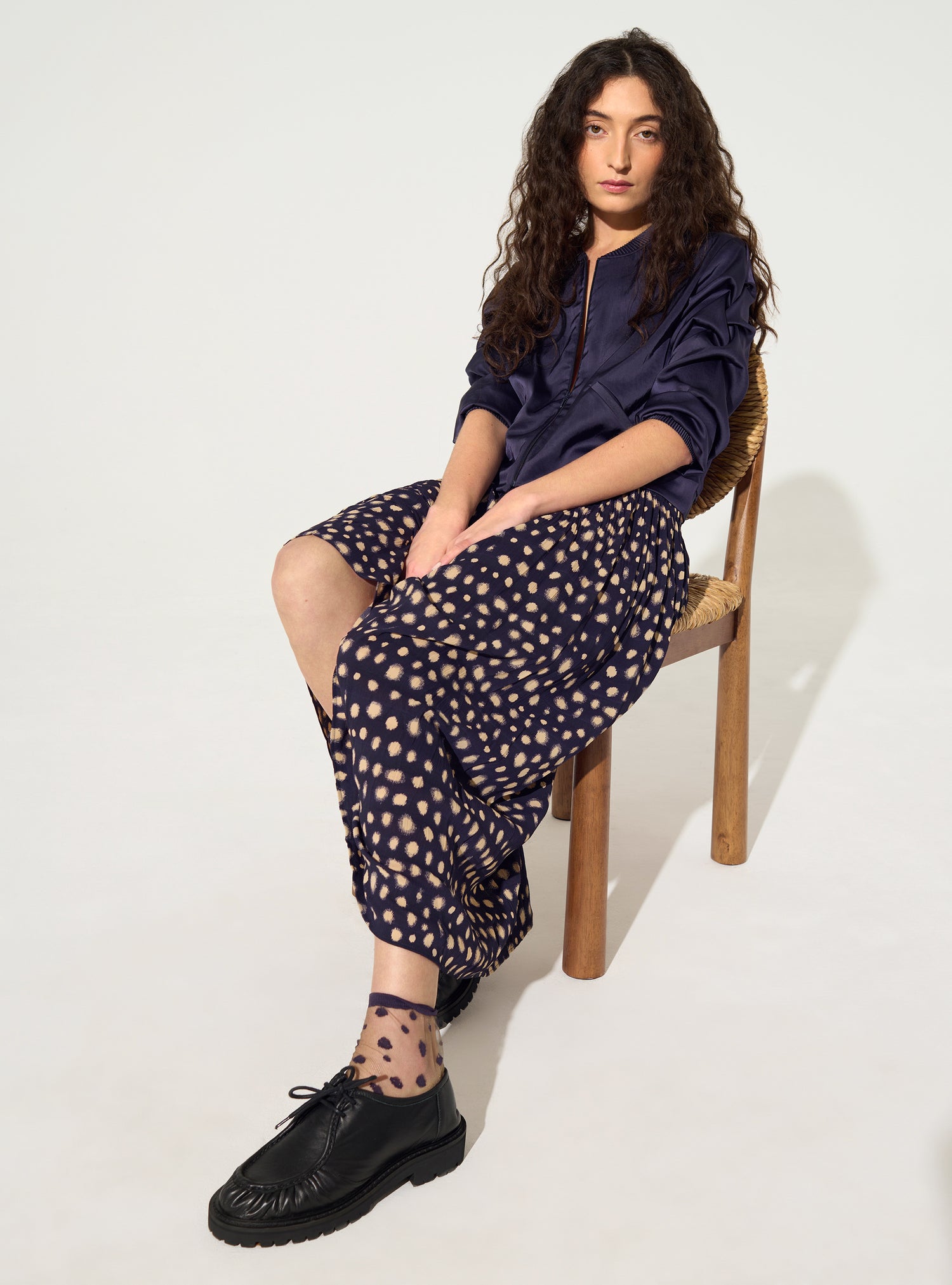 Jupe midi imprimée Violet Ikks - Femme | Place des Tendances Jupe midi imprimée Violet Ikks - Femme | Place des Tendances