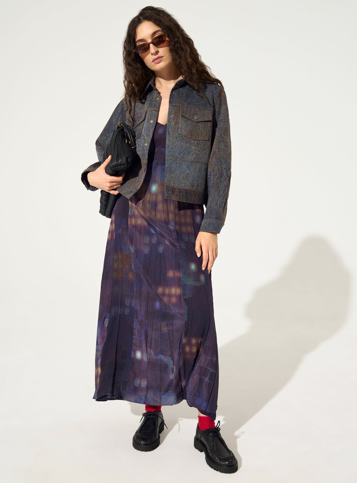 Blouson délavé en denim