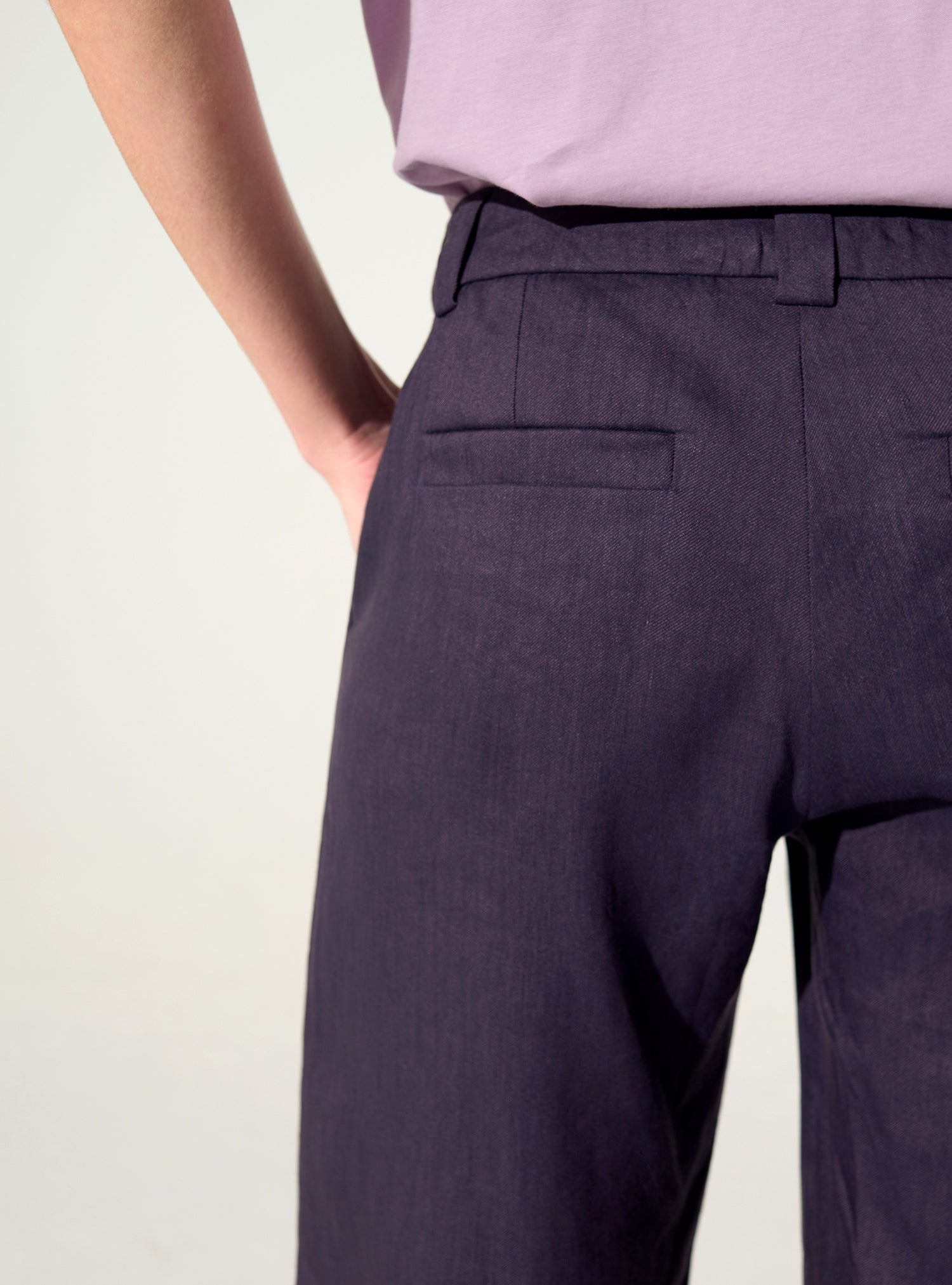 Pantalon en lin violet