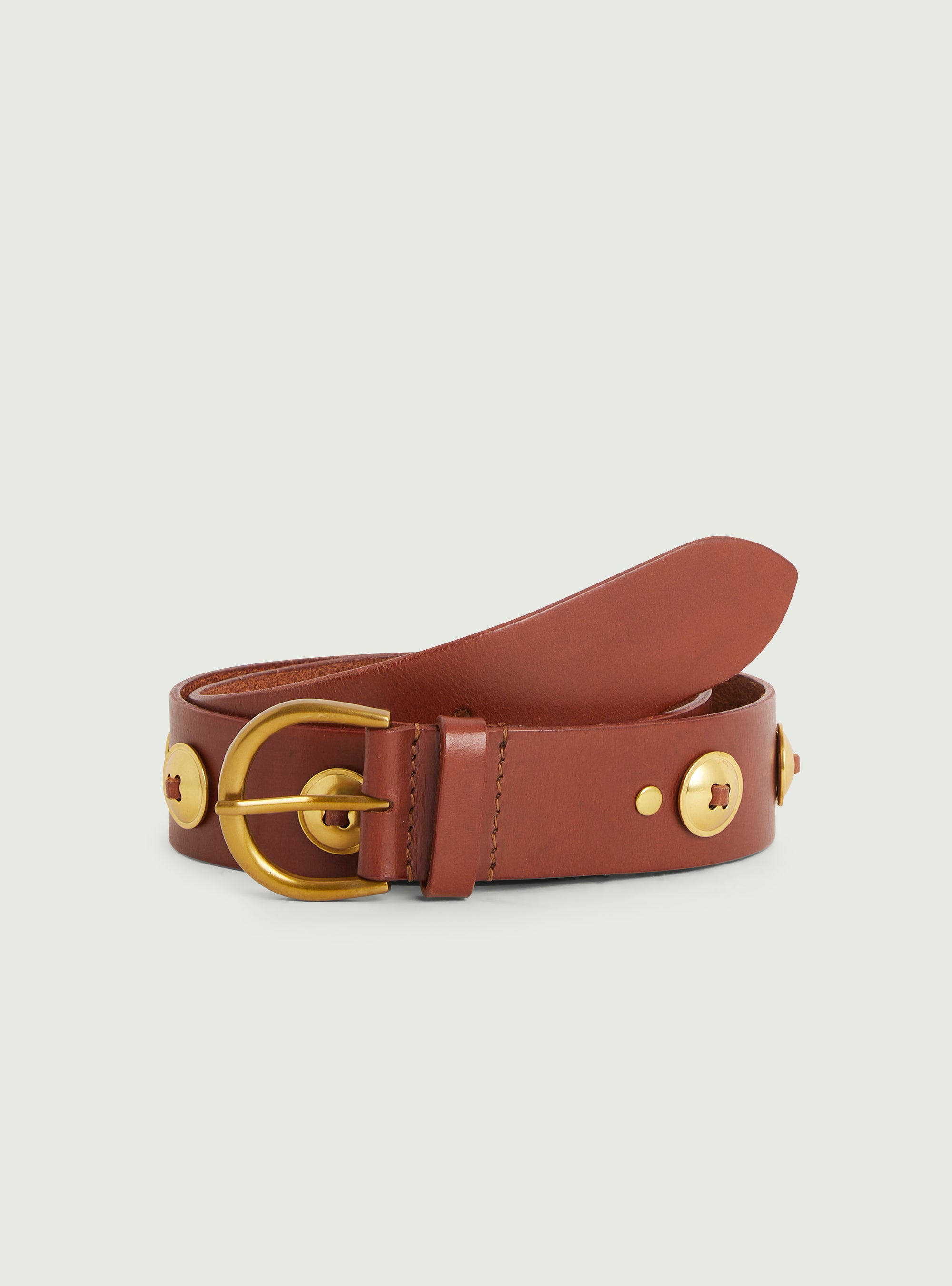 Brown leather belt