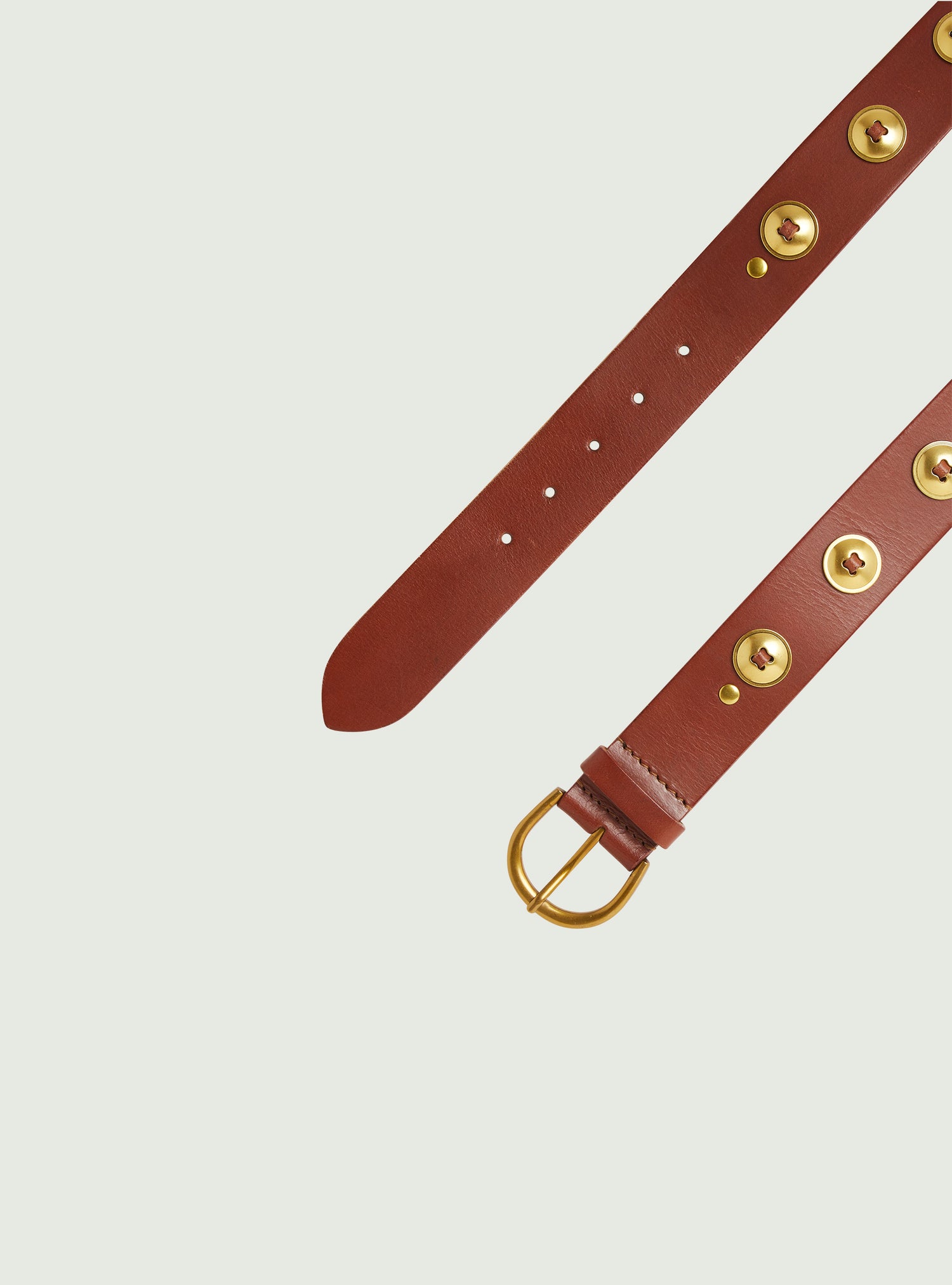 Brown leather belt