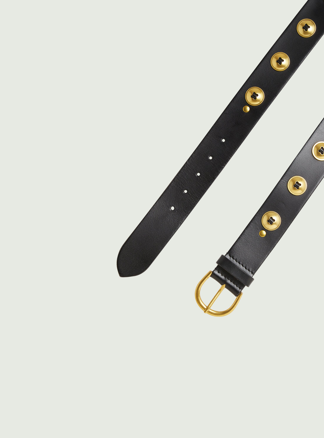 Black leather belt