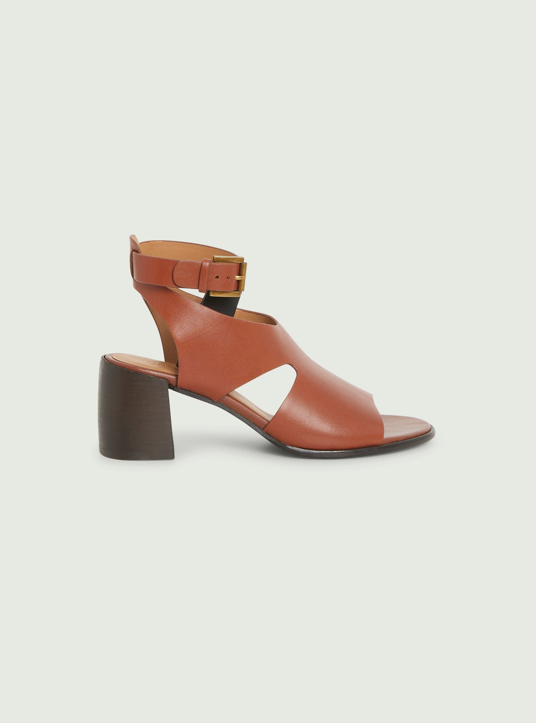 Sandales à talons en cuir