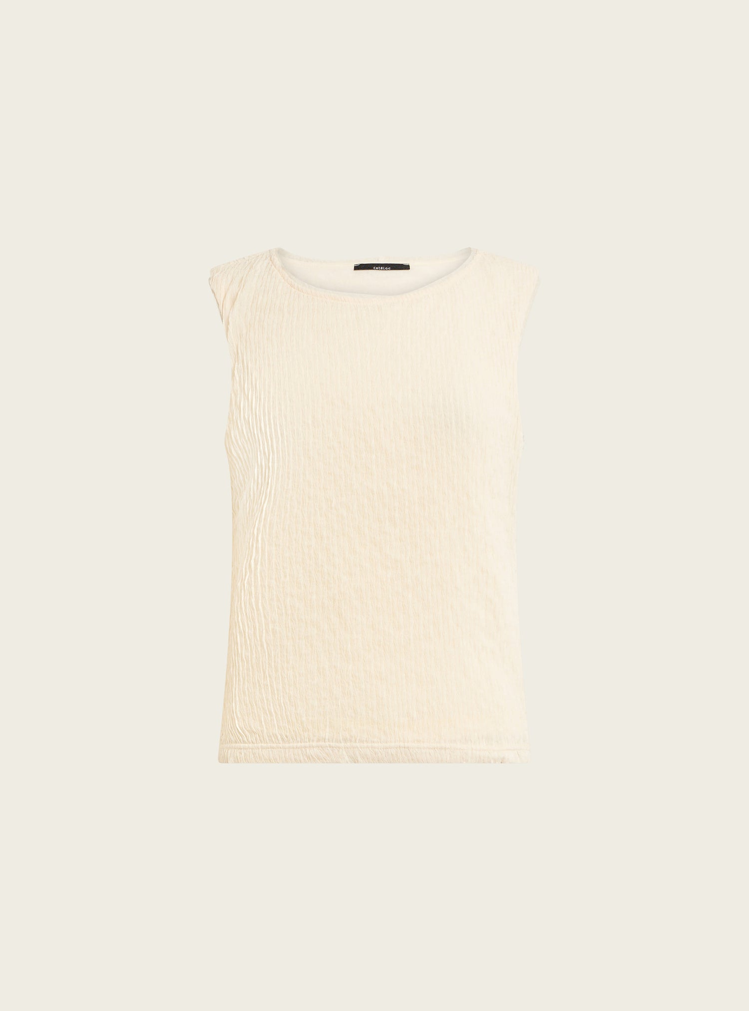 Off-white pleated tank top