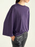 T-shirt oversize plissé violet