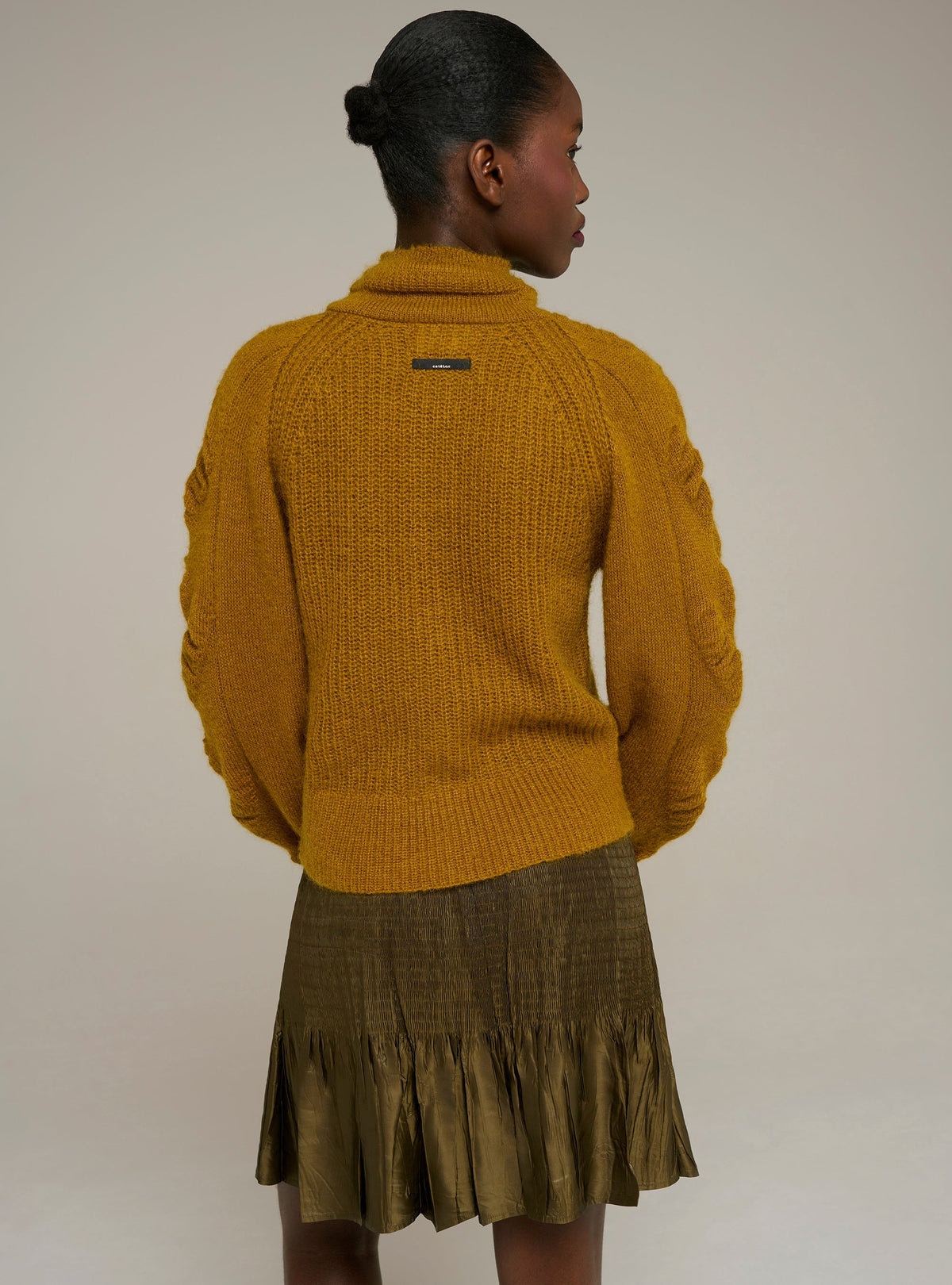 Cotélac cardigan zippé col montant manches longues