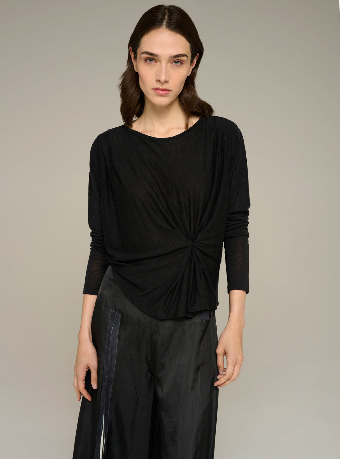 Cotélac tee-shirt ajusté col bateau manches longues