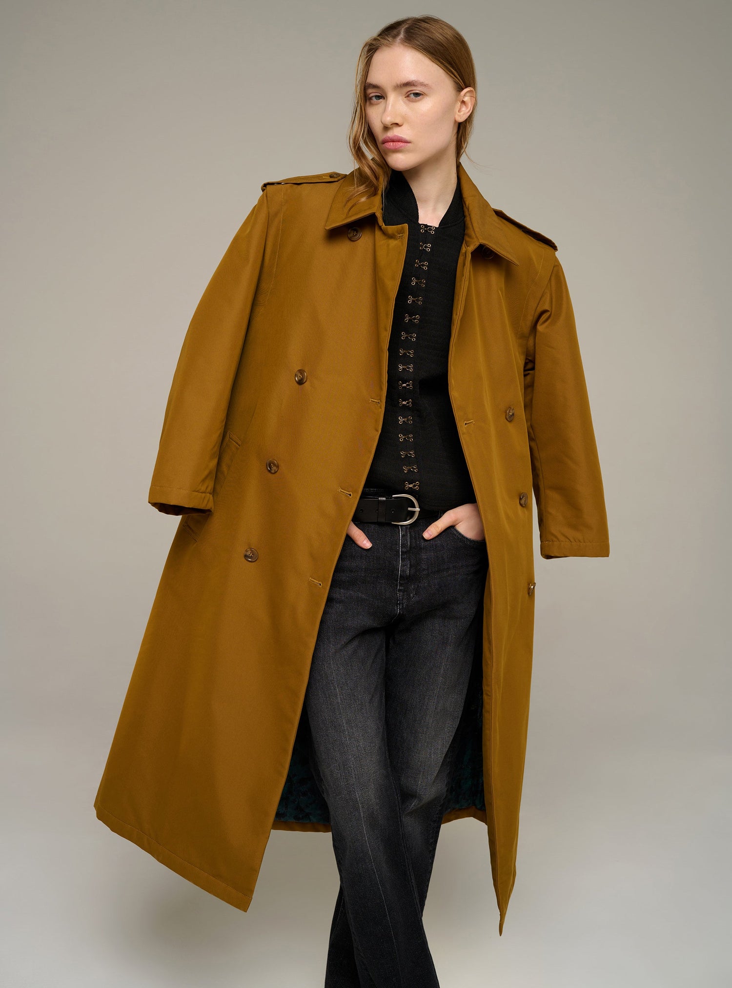 Cotélac chemise ajustée manches longues plissé