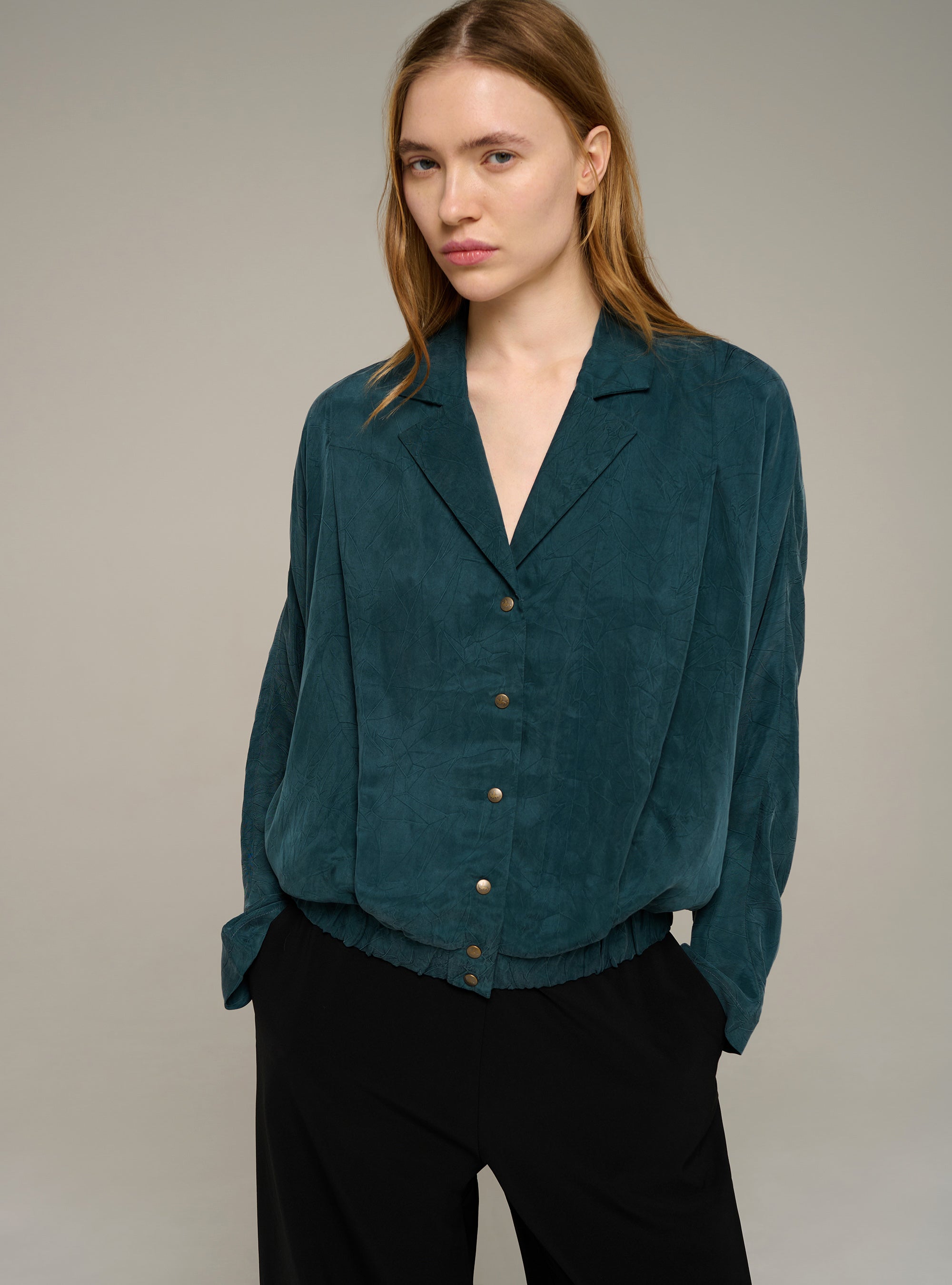 Cotélac blouse col tailleur manches longues