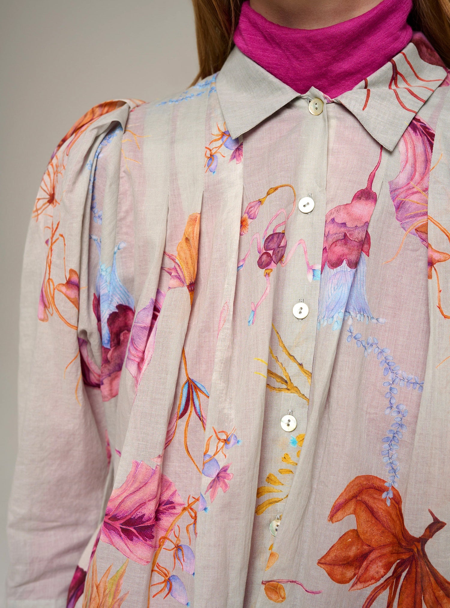 Cotélac chemise oversize manches 3/4 imprimée