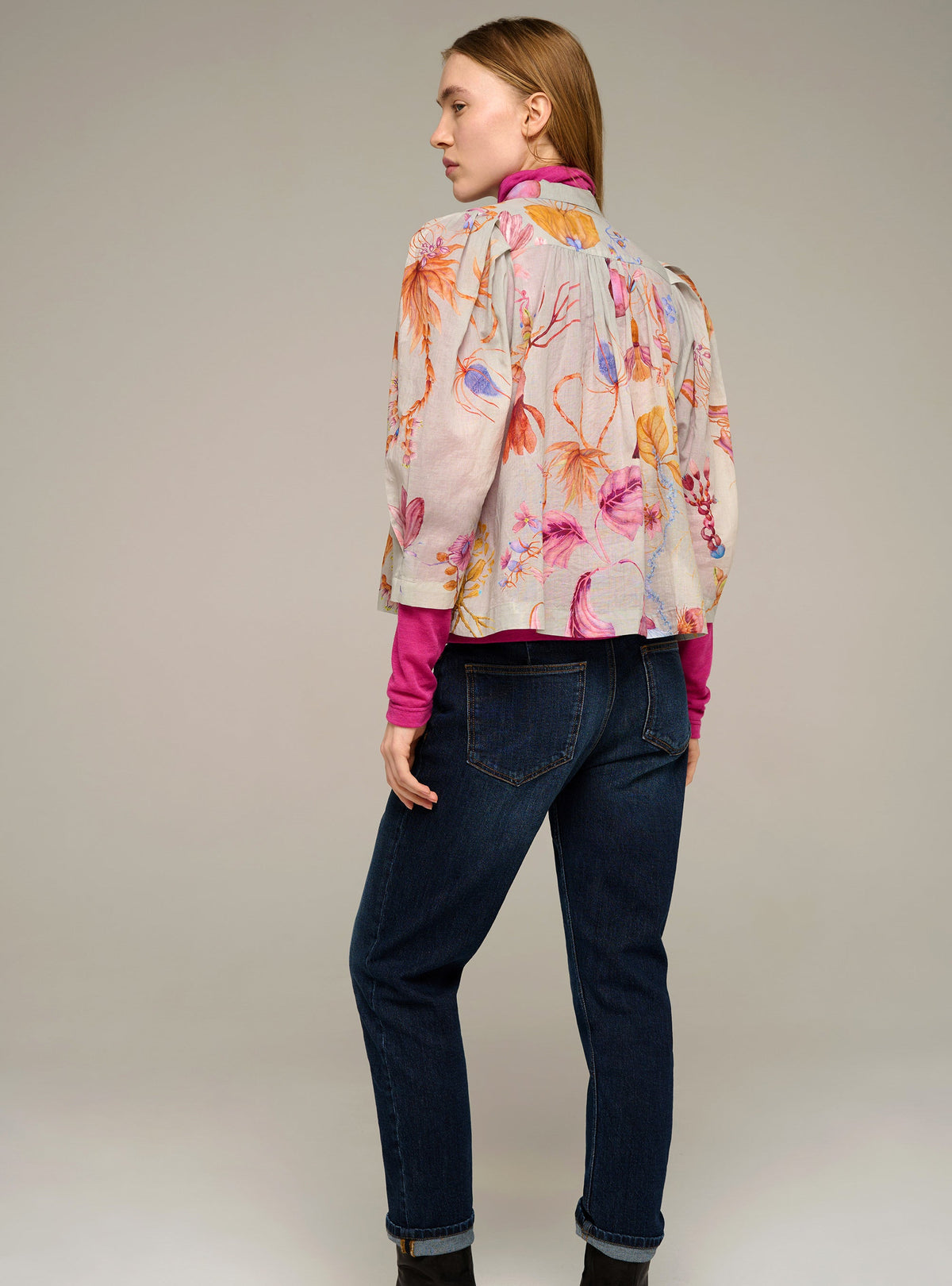Cotélac chemise oversize manches 3/4 imprimée
