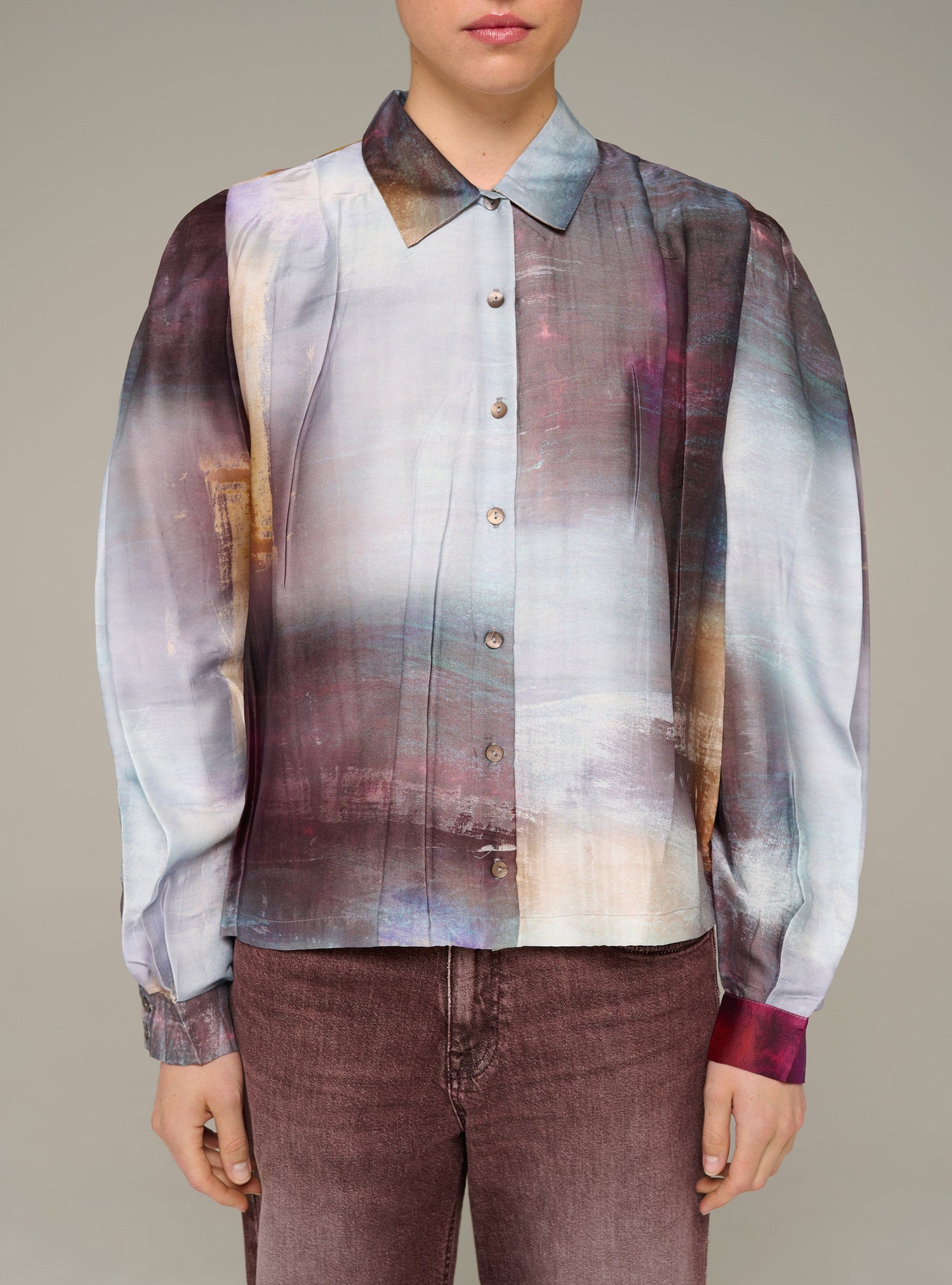 Cotélac chemise oversize manches longues imprimée