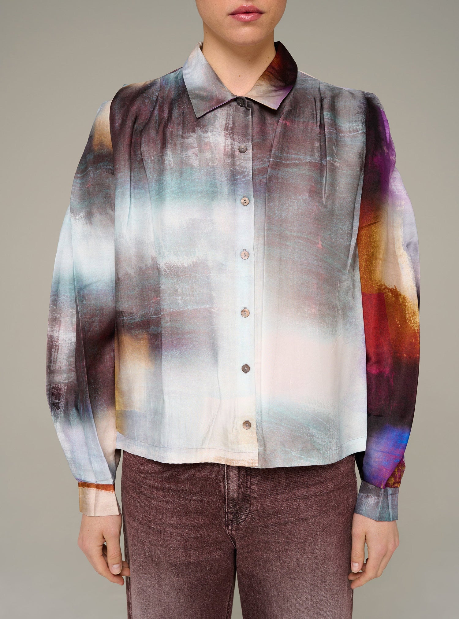 Cotélac chemise oversize manches longues imprimée