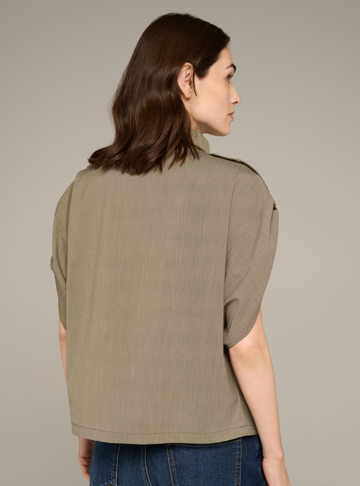 Cotélac blouse oversize col bénitier manches courtes à rayures