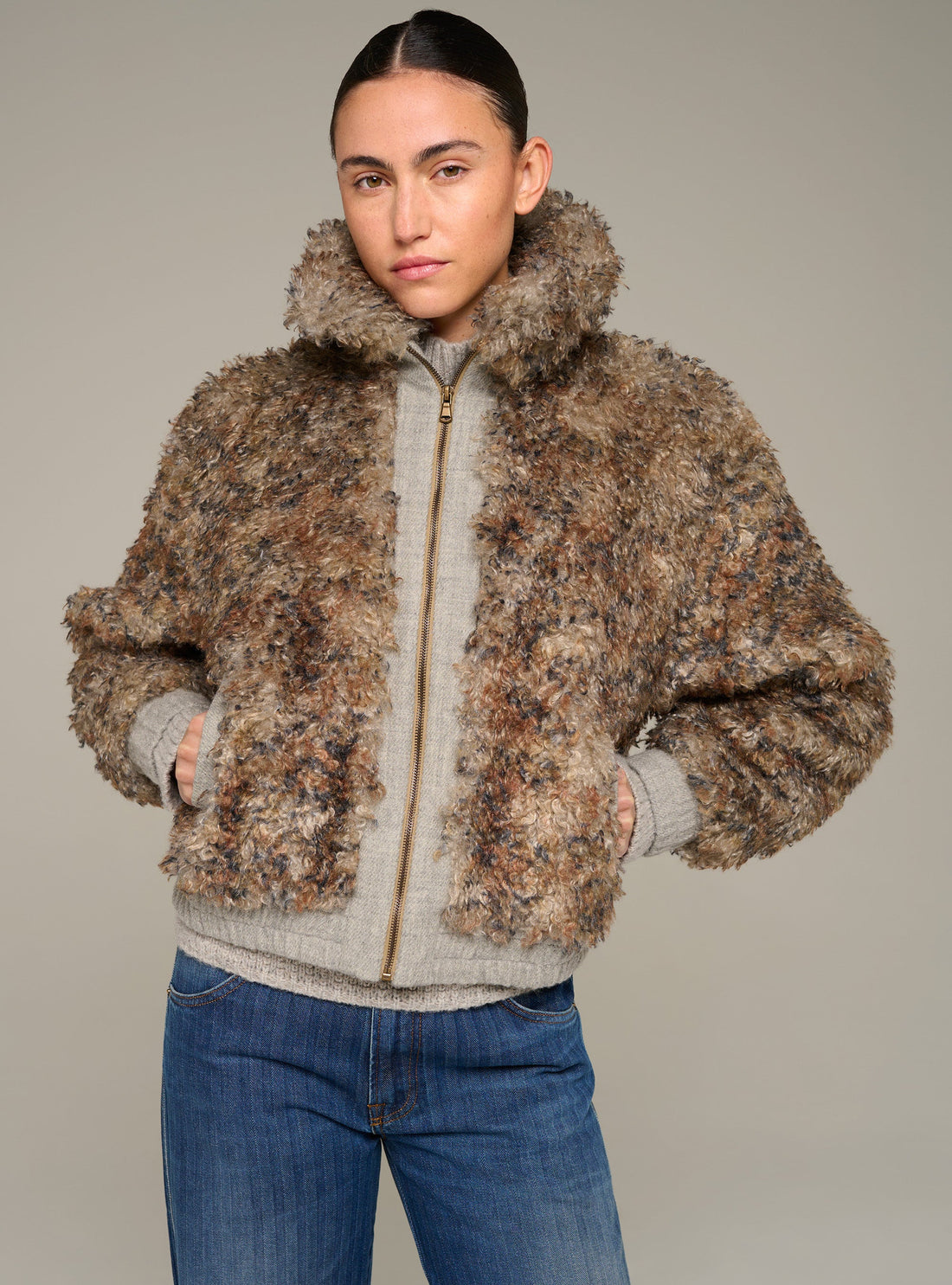 Cotélac blouson oversize manches longues imprimé
