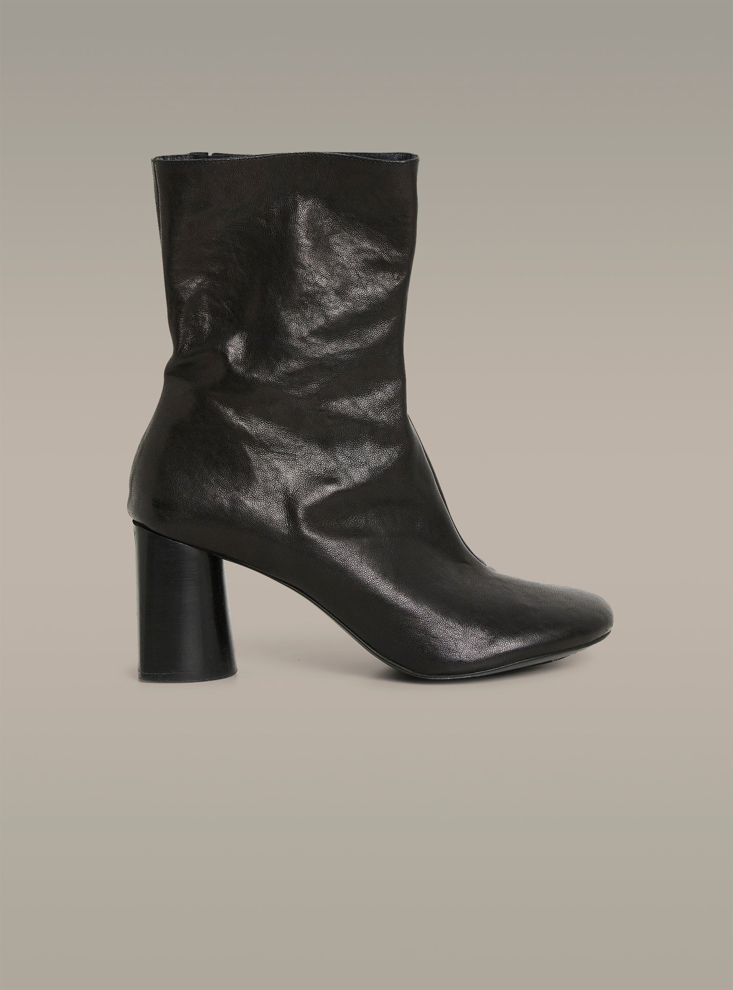 Bottines en cuir à talons