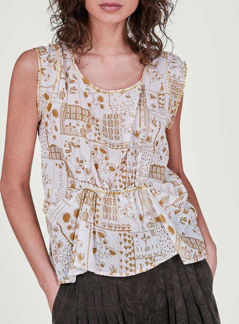 Geometric Patterned Blouse