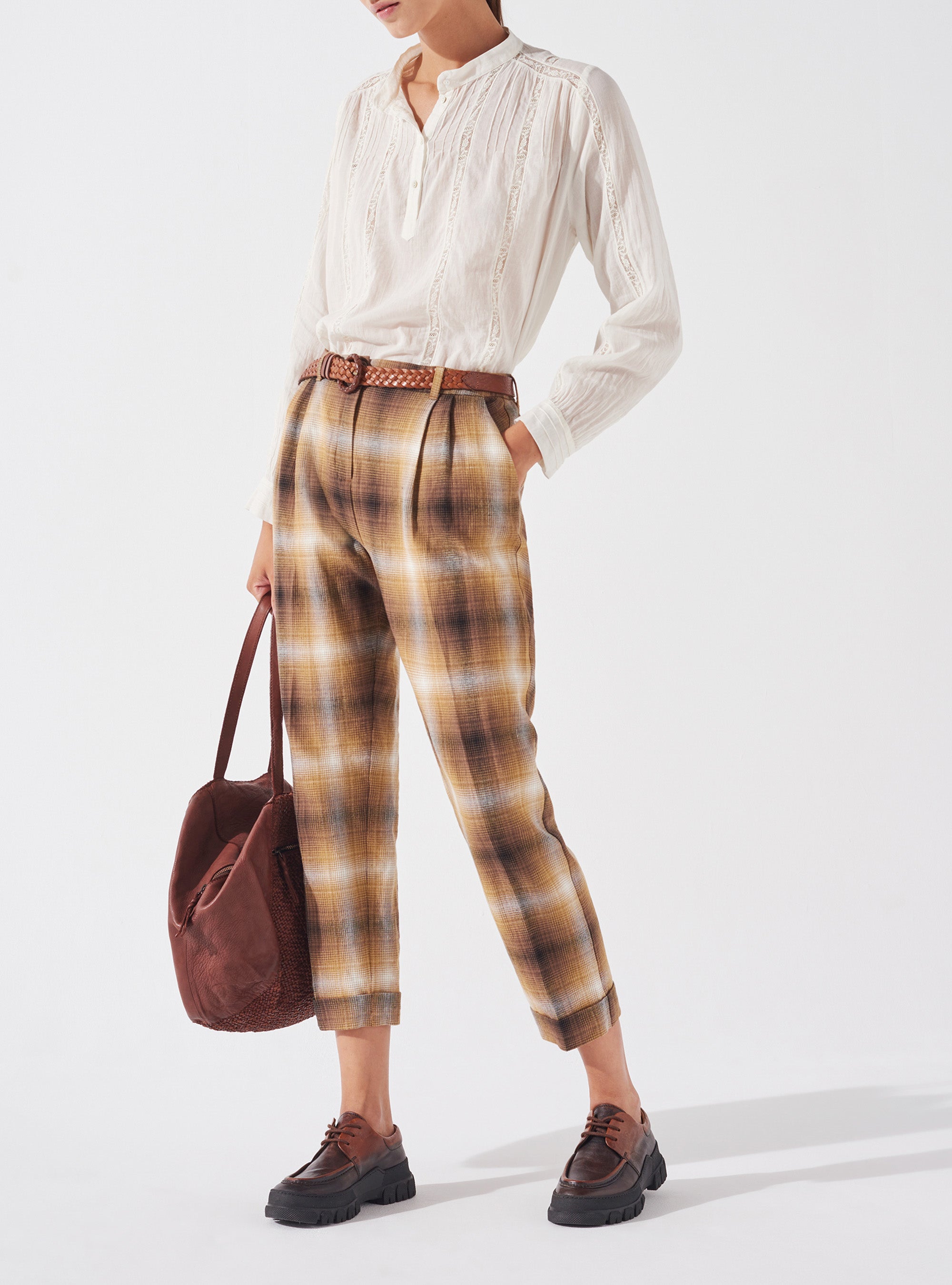 Retro Check Trousers
