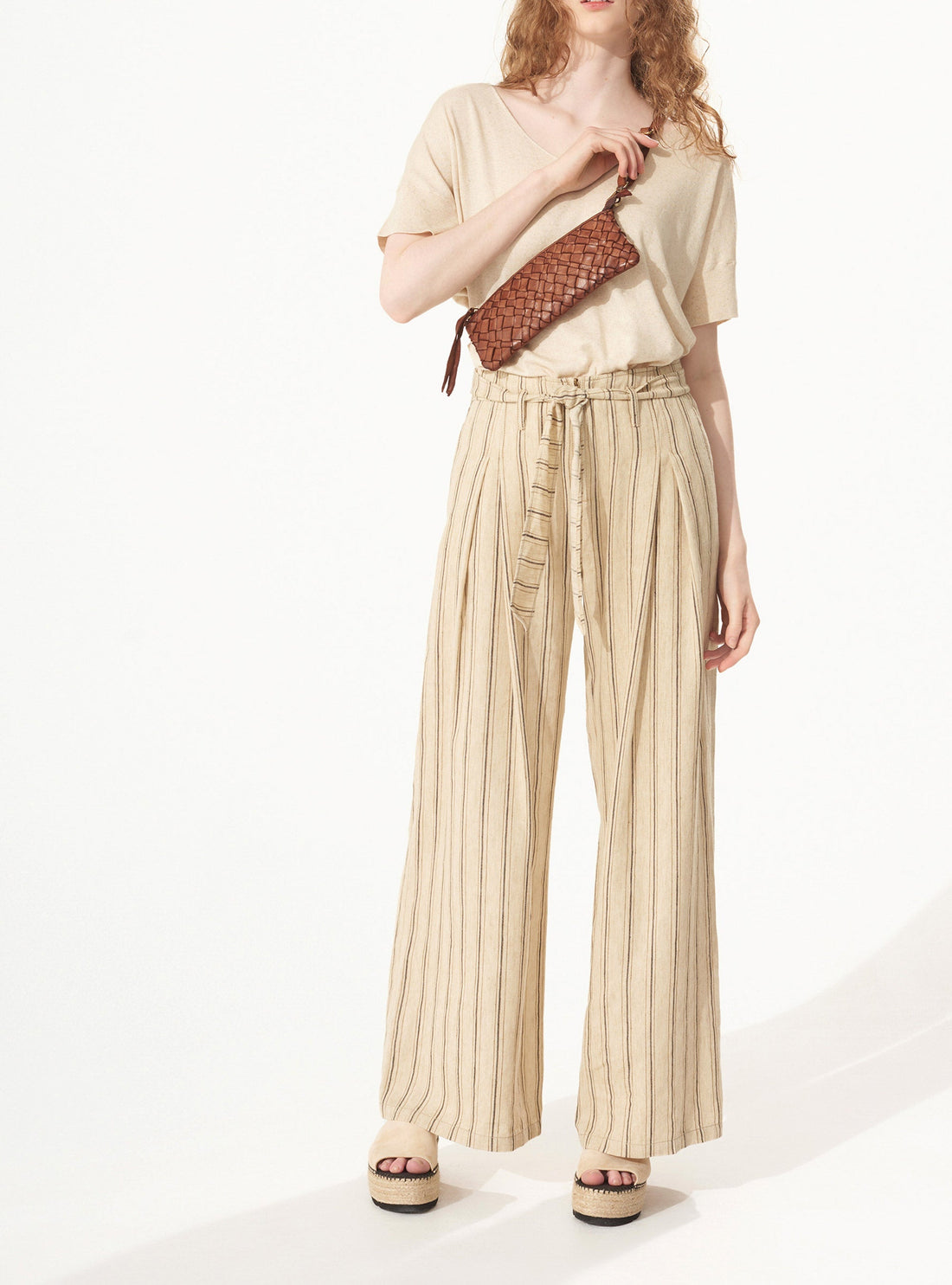 Pantalon Large acoté 